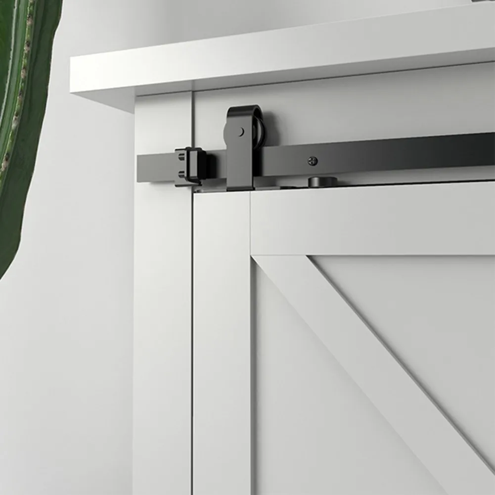 

Cabinet Door Rail Door Hardware Kit Adjustable Carbon Steel Easy To Inatall Hanger Assembly Silent Sliding Barn