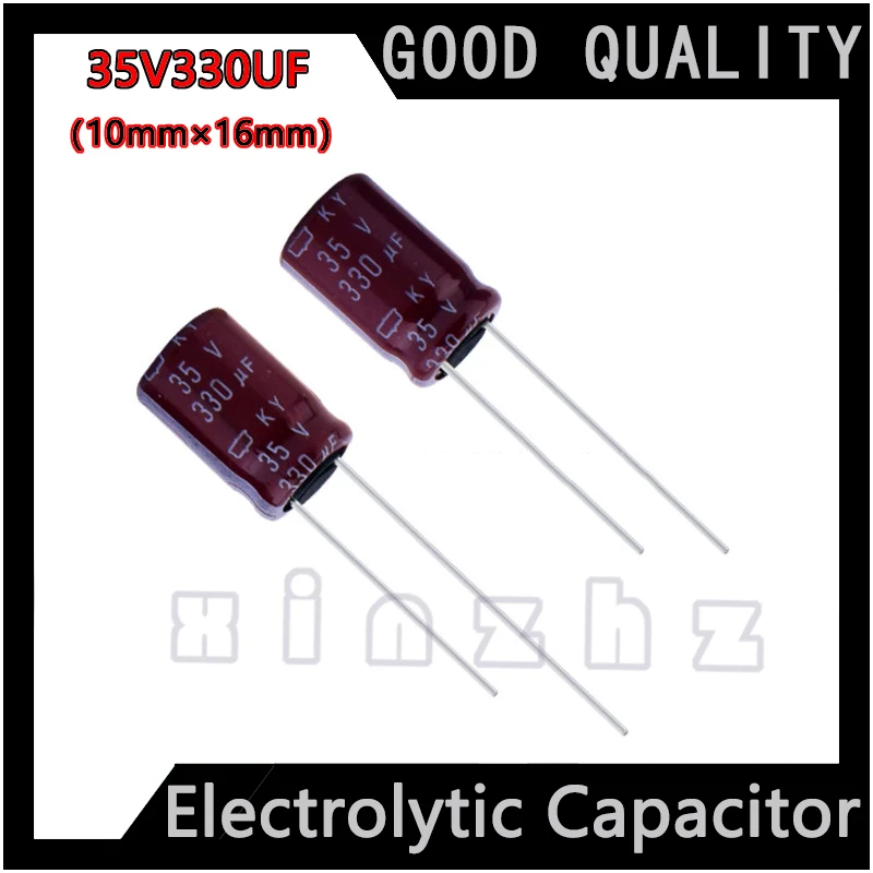 5PCS Electrolytic Capacitor 35V 330UF Original High-frequency Low Resistance High-power High-quality And Durable 10MM * 16MM