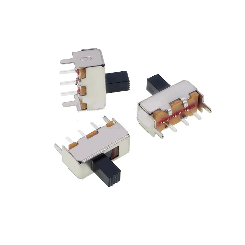 

1000 шт. SS12F44 1P2T SPDT 3Pin + 2-контактный фиксированный держатель, Длина ручки переключателя 2/3/4/5/6/7 мм