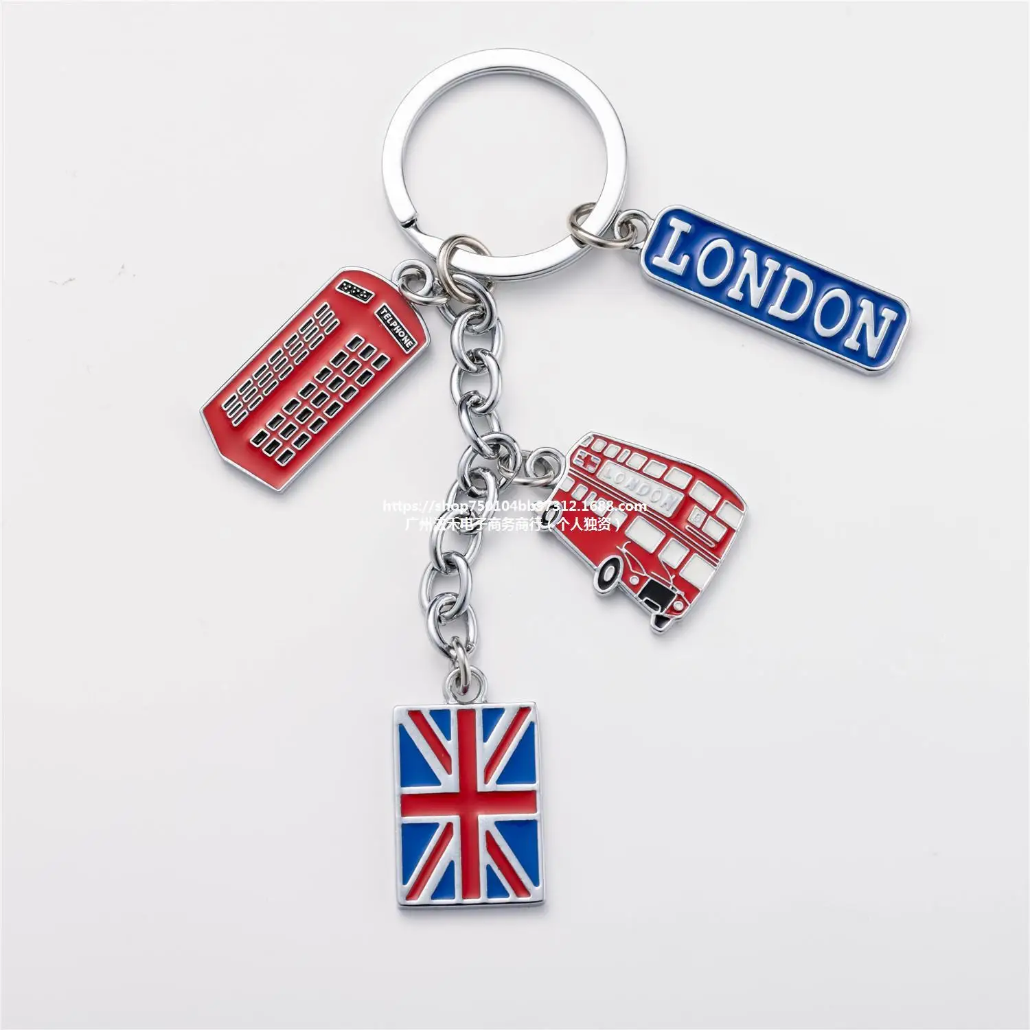 Anglia keychain London évjárat stílusú Anglia Hosszúnadrág Keverés Medál Brit Szerkezeti elem Nők utazási