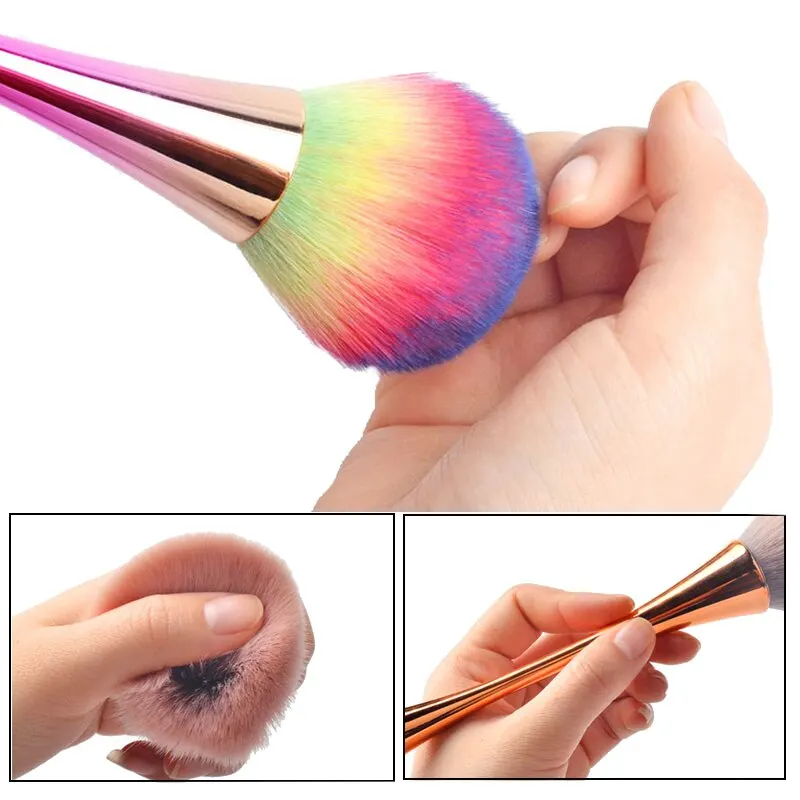 nail art brushes nail brushes nail art tools makeup brushes set 6 Styles Gold Powder Brush Professional Nail Art Make Up Brush Large Cosmetic Face Cont Cosmetic Face Cont Brocha Colorete Tools