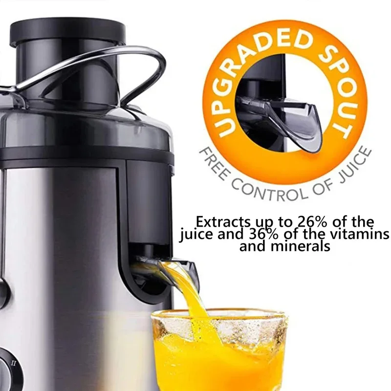 Electric Juicer centrifugal Household large caliber juice machine residue separation vegetable Juicer EU/US 2