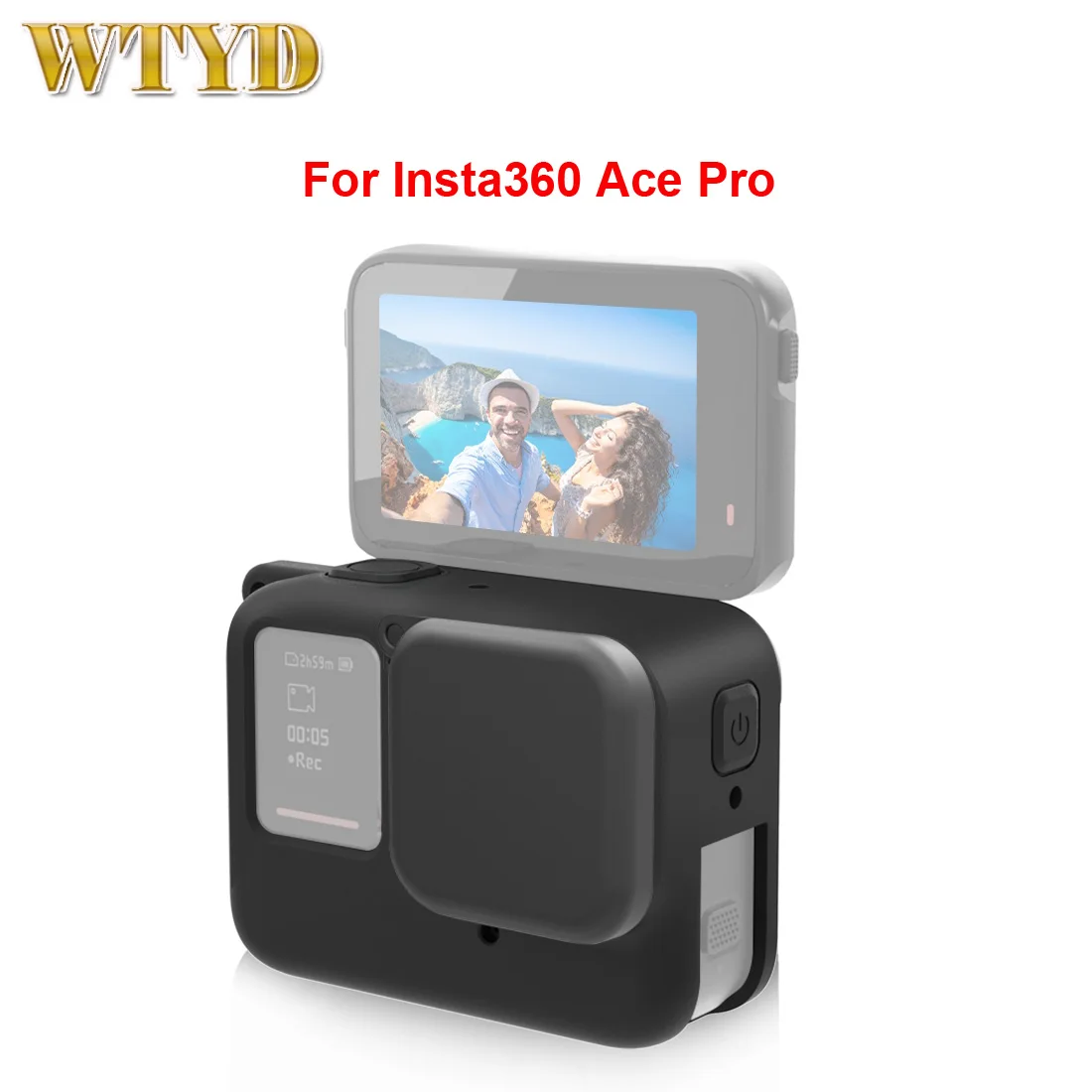 PULUZ Body Silicone Protective Case with Lens Cap For Insta360 Ace Pro Protective Case