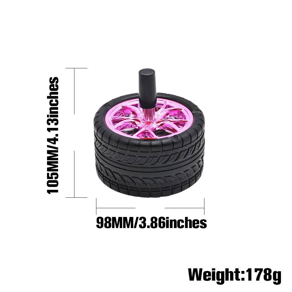 Creative Ashtray for Home Tire Design Ash Tray for Decoration Smoking Accessories Windproof Push Down Rotation Ashtray With Lid