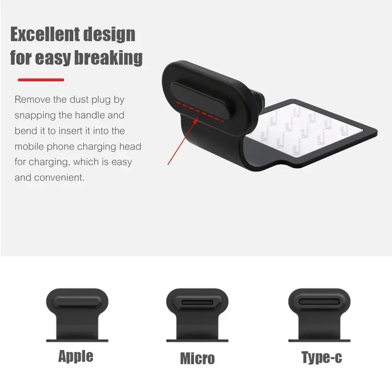 Anti-Lost Type C Lightnning Dust Plug USB-C Charging Ports Dustproof Protectors Adhesive Silicone Dust Cover Caps for iPhone 16