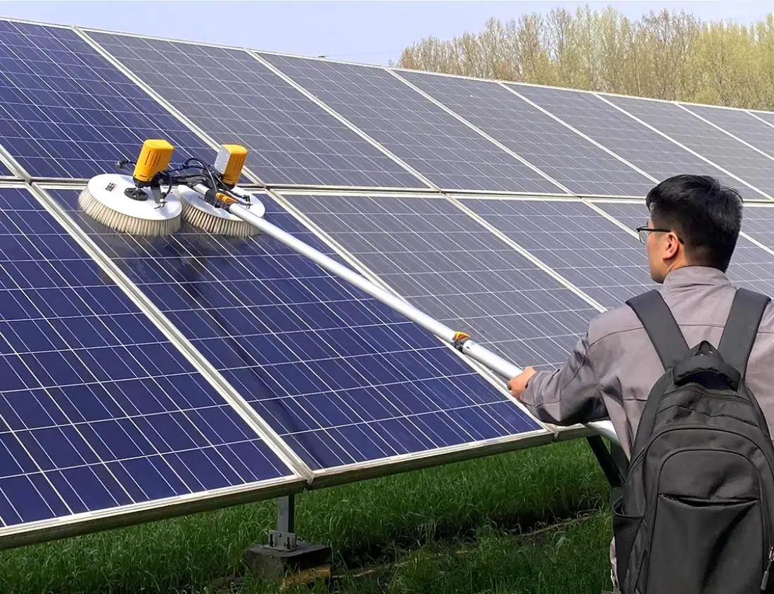 Solar Panel Cleaning Kit, Automatic Rotary Cleaning Brush, Dual Head Solar Panel / Roof Water Brush, Window Cleaner, Special Roof Water Brush With Adjustable Extension Rod,Dual-purpose-3.5M - View #8
