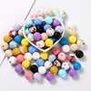 20Pcs/Set Baby Silicone Loose Bead 15mm DIY Pacifier Chain Accessories Bracelet For Jewelry Teether Beads BPA Free Round Bead 3