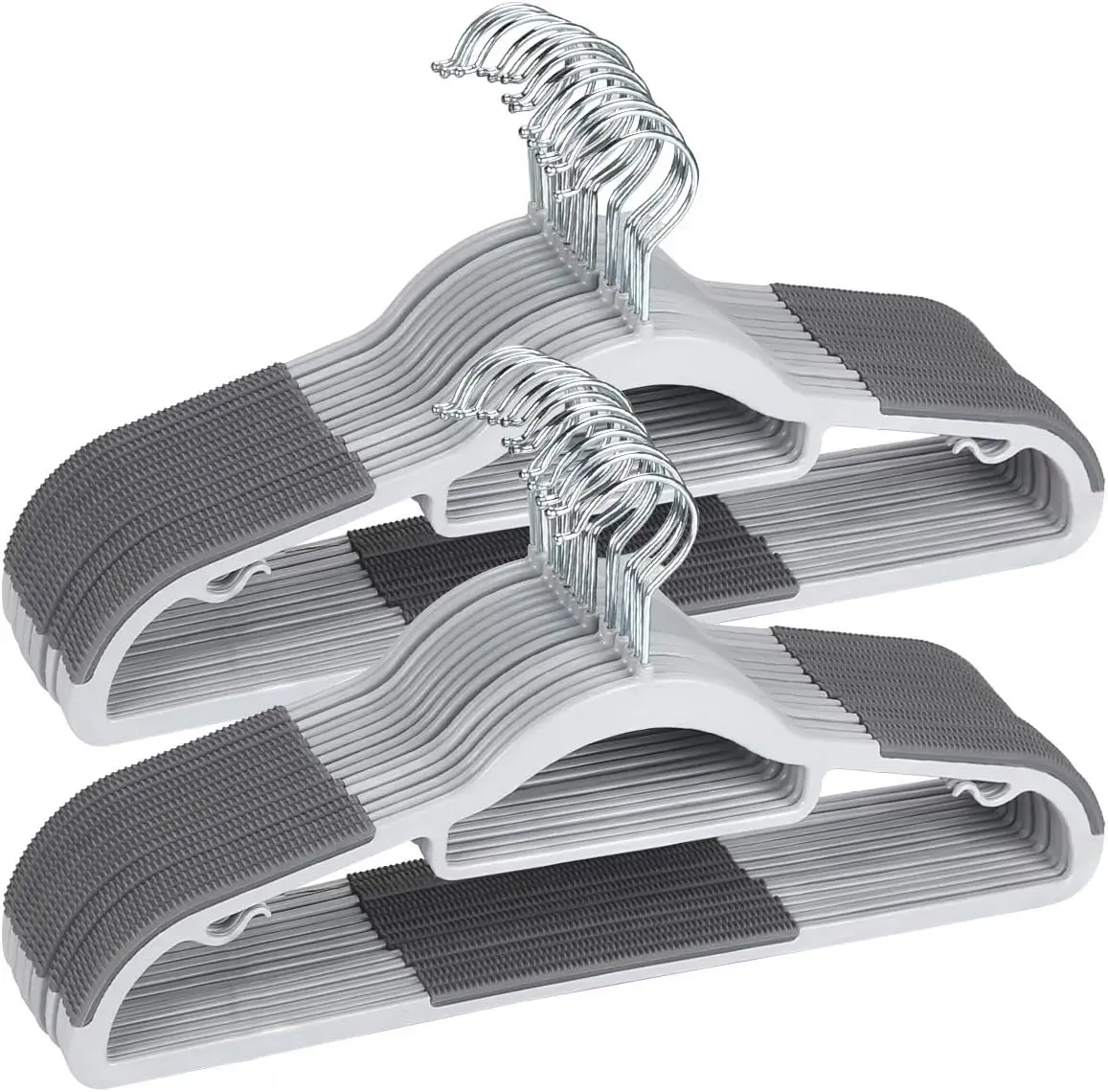 50 Piece Set Of Heavy-Duty Dry And Wet Hangers With Anti Slip Pads Saving Space With a 0.2-Inch Thick Ultra Light Organizer 5