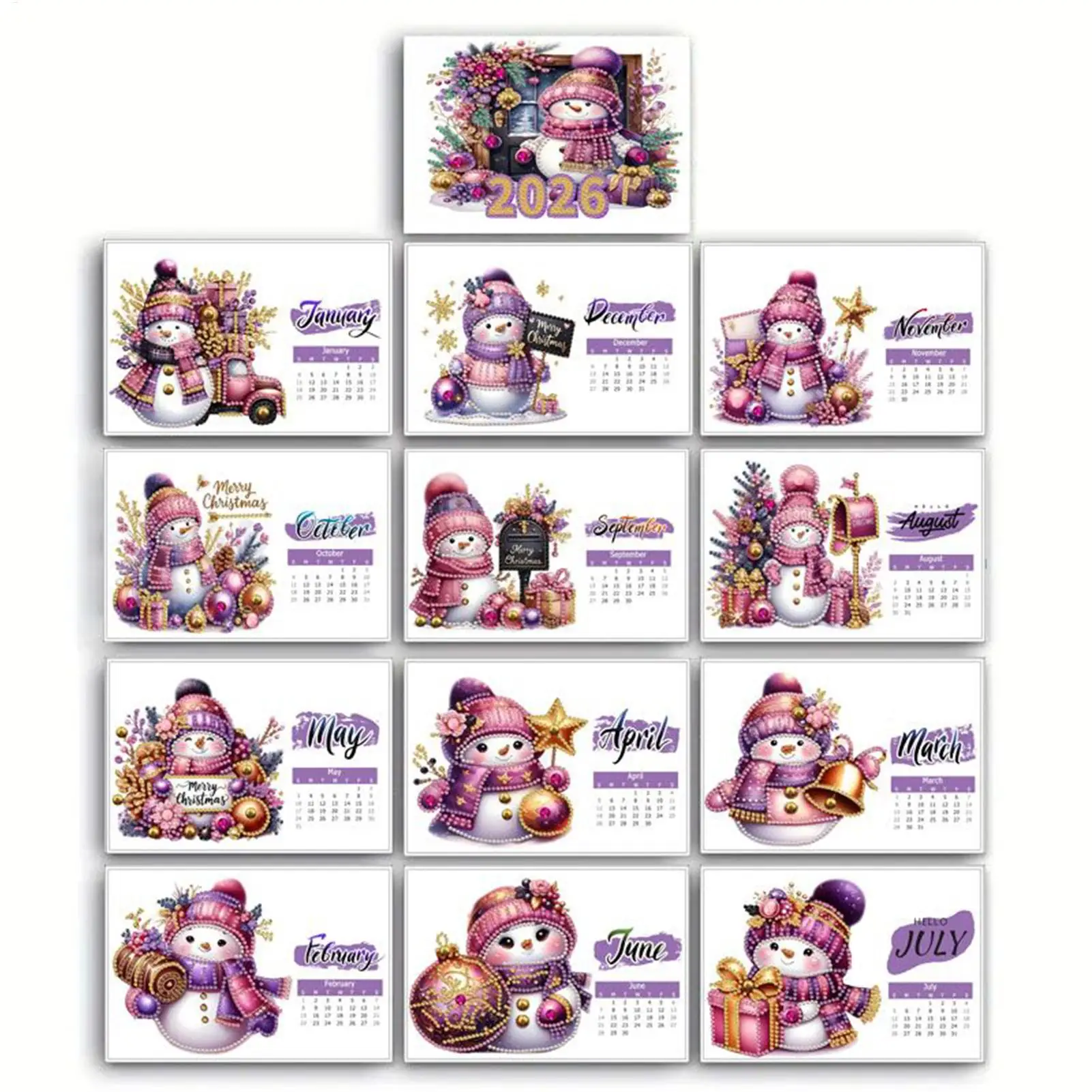 Diamond Art Calendar Kits 2026 Christmas Gnome Home Decor Christmas Diamond Art Calendar For Holiday Birthday Party Offices Home