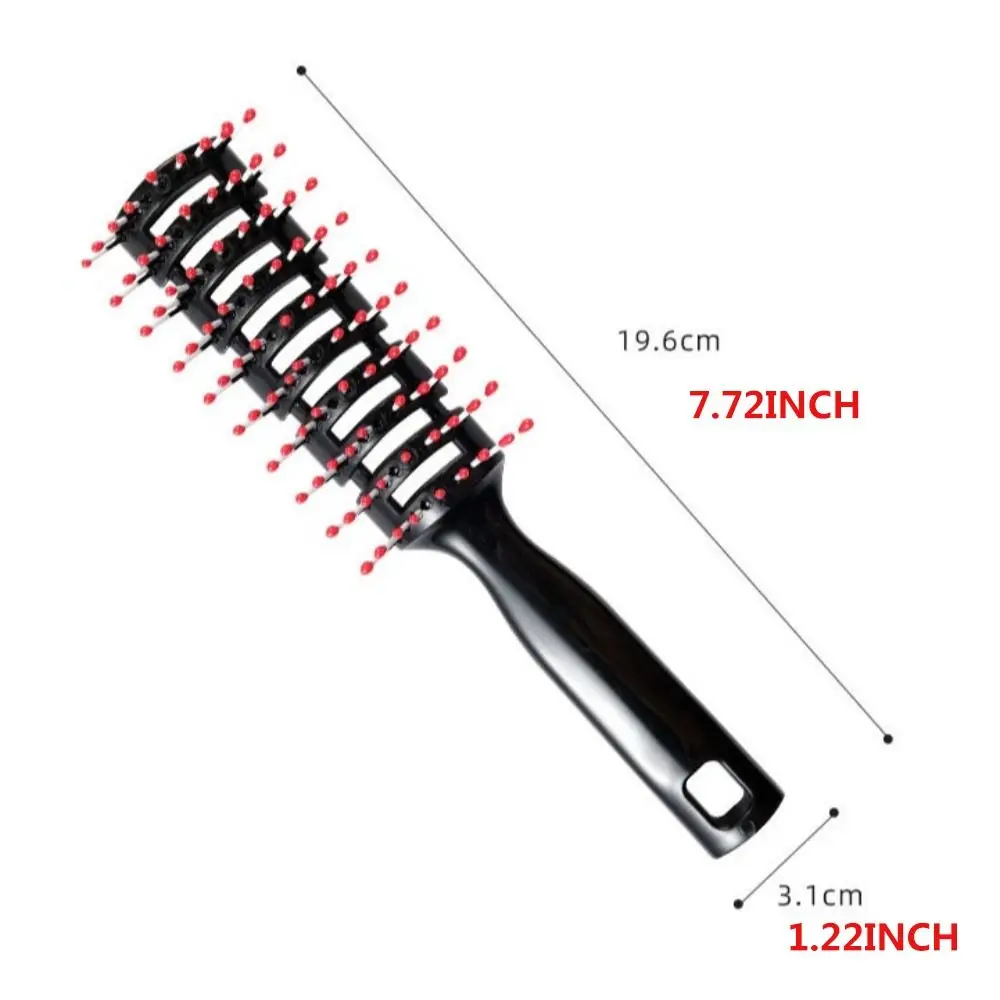 Professional Detangling Vent Brush Anti-static Plastic Curling Hairbrush Durable Anti-slip Massage Ribs Hair Comb Barber