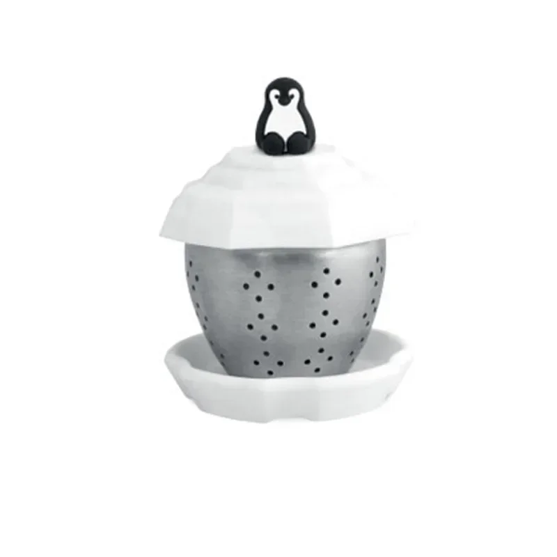 Penguin Polar Bear Tea Maker Dining Teaware Parts Tea Strainers Infusers Creative Straining Tool Stainless Steel Kettle