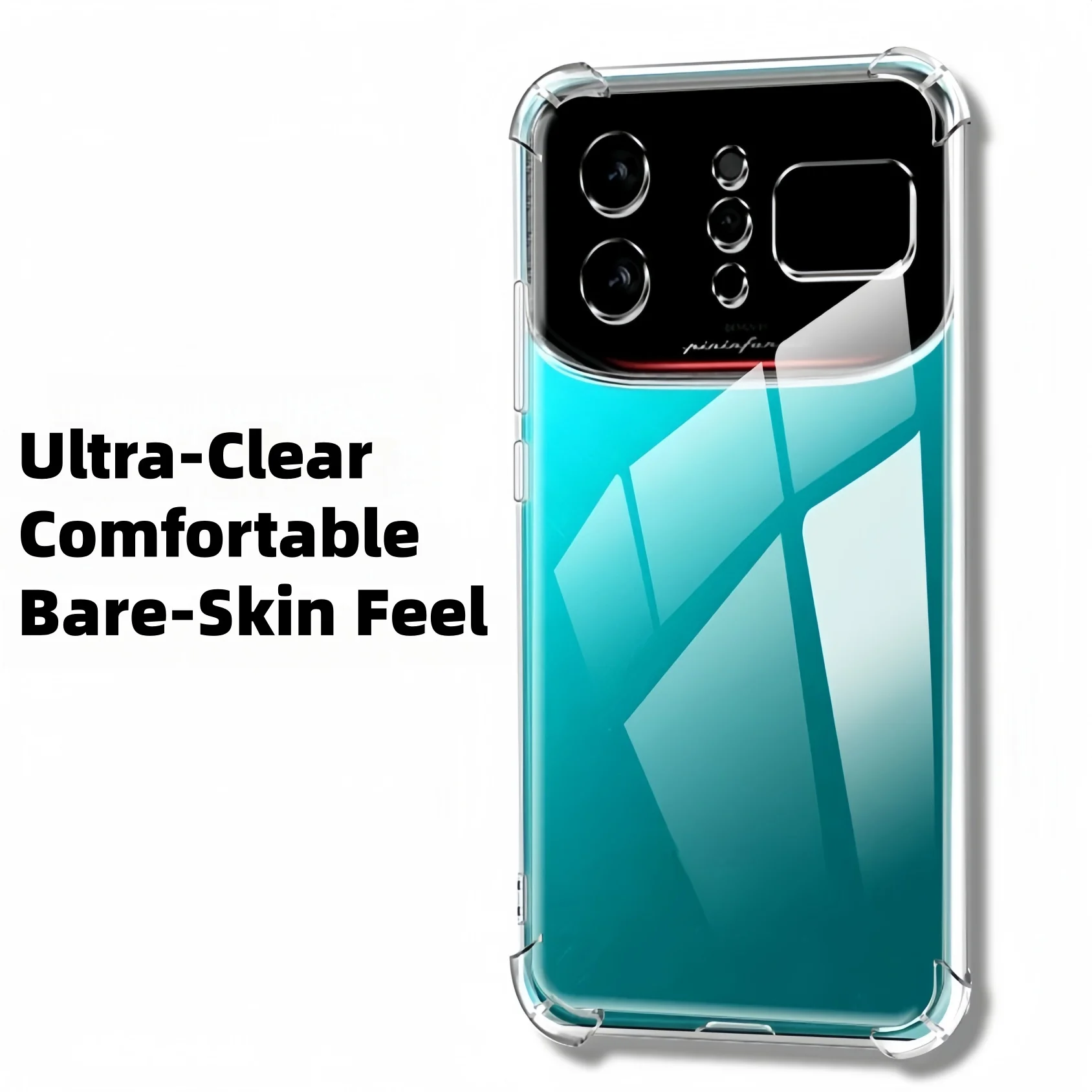 Clear Transparent TPU Shockproof Protection Case