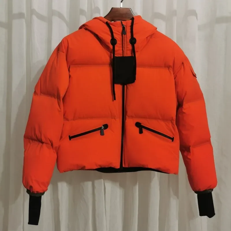 

Зимний женский пуховик с капюшоном, блейзер Y2K, уличный лыжный костюм, однотонный свободный утепленный качественный пуховик для защиты от ветра и снега