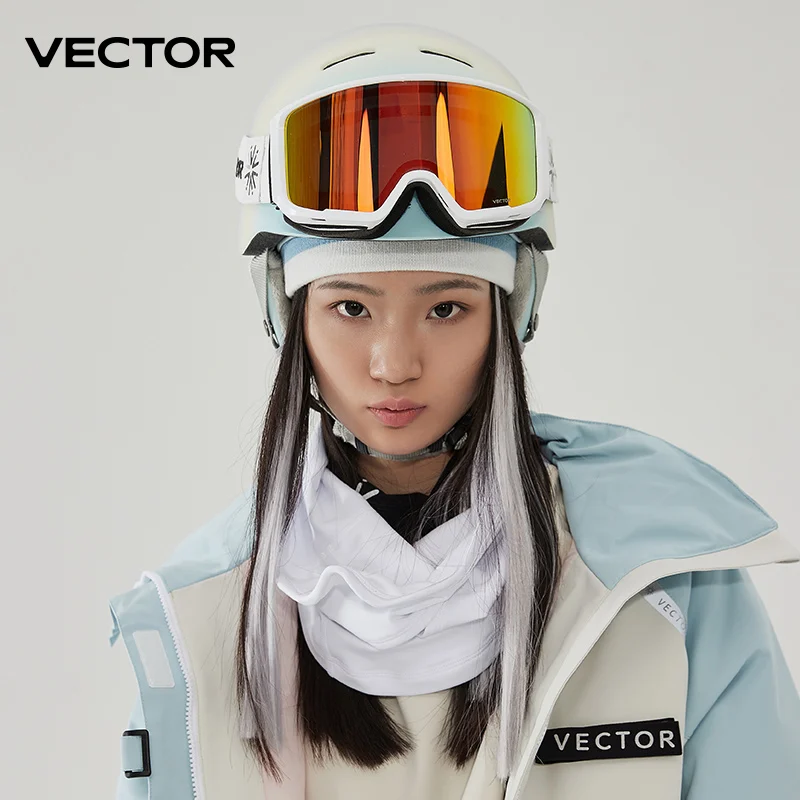 VECTOR Double Layer Magnetic Ski Glasses UV400 Protection Anti Fog Snowboard Goggles for Men&Women Impact Resistance with Mask 4