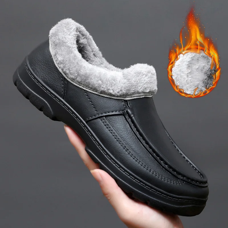 

2023 New Winter Sneakers Men Shoes Loafers Slip-On Warm Footwear Men's Walking Shoes Lightweight Moccasin chaussure homme
