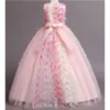 Stunning Little/Big Girls Butterfly Appliqued Flower Girl Birthday Party Pageant Formal Dress 3