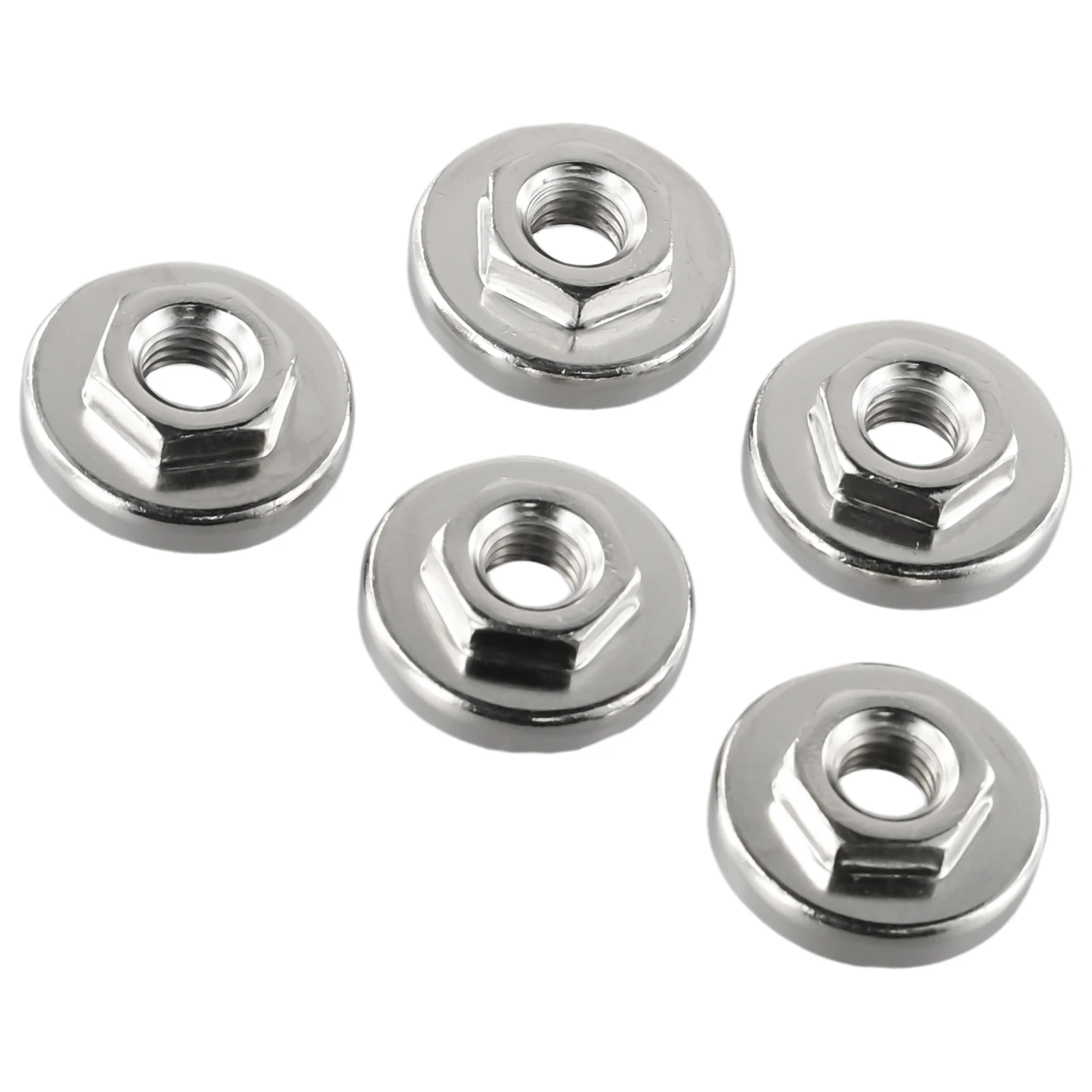 

5PCS Pressure Plate Cover M10 Thread Hexagon Locking Nut Fitting Tools Replacement For 100 Type Angle Grinder Accessories