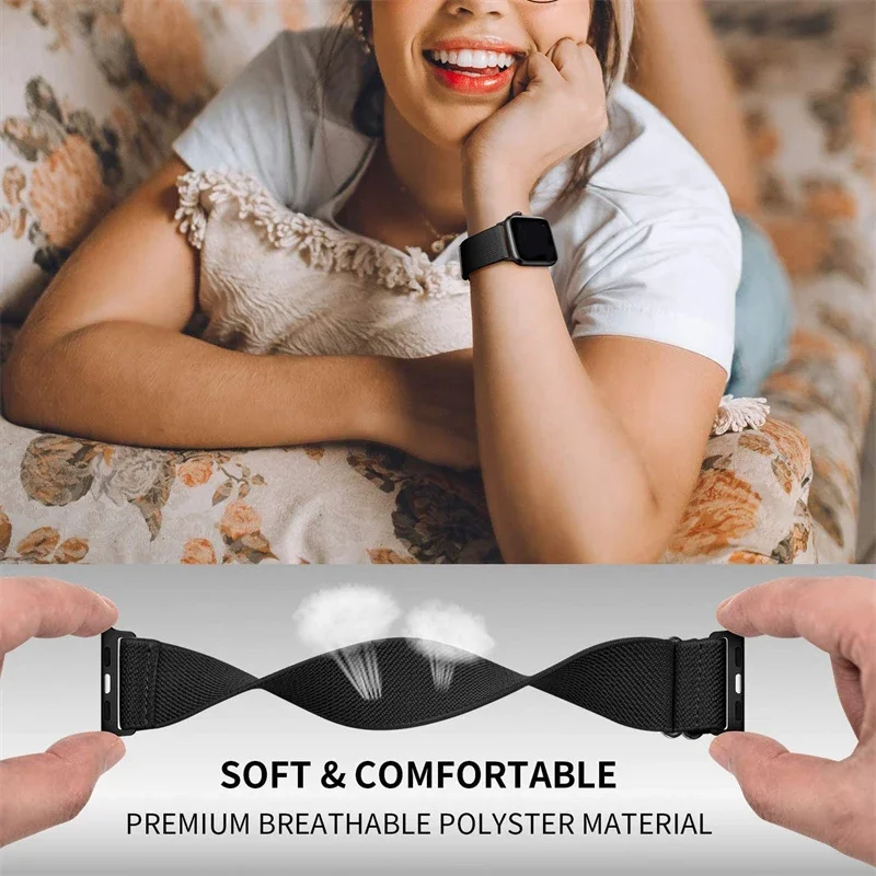 Elastic Nylon Scrunchie Strap Bracelet