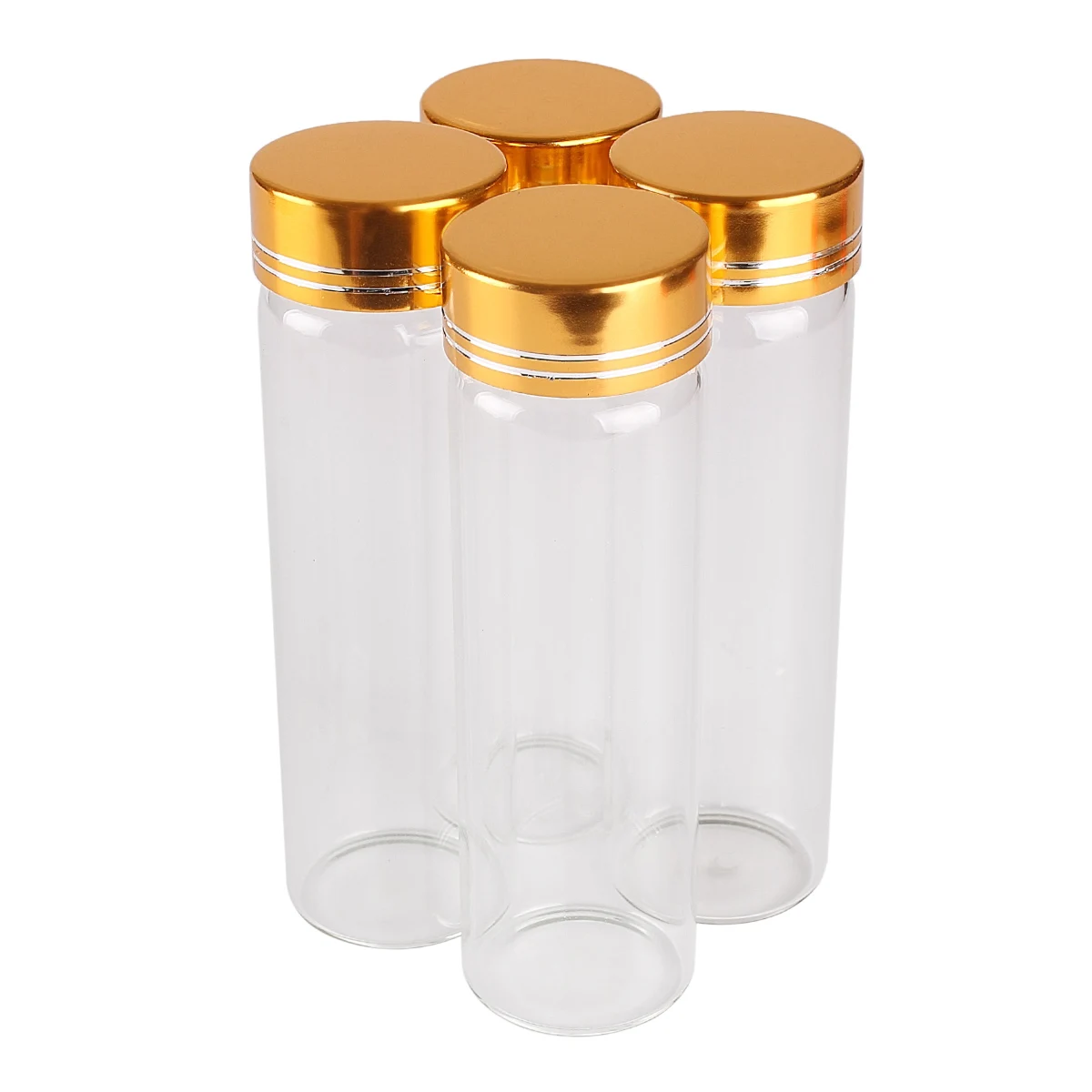 5pcs 50ml 30*100mm Spice Jars Glass bottle with Golden Caps Glass vessels Potion bottles Perfume Bottle for Wedding favors 3