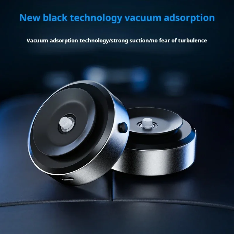 Magnetic Car Phone Holder, Dual-Sided Vacuum Suction with Wireless Charging, Universal Mobile Phone Stand