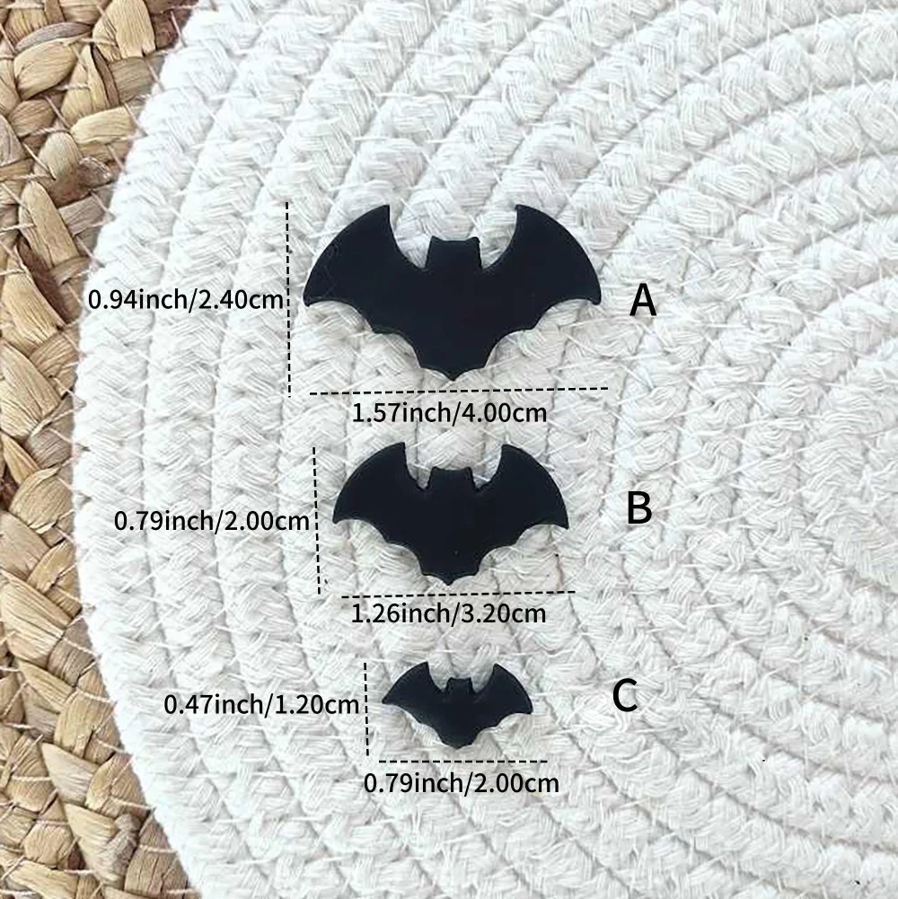 Halloween-Serie, 2 Stile, Fledermausform, weiche Keramik, Polymer-Ton-Schneider, Fledermaus-geprägte Ohrringe, Schmuckanhänger, Werkzeuge zur Herstellung von Ton – Detail 4