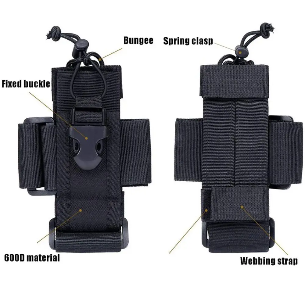 

600D Nylon Molle Pouch New Lightweight Breathable Walkie Talkie Pouch Adjustable Belt Pack Outdoor