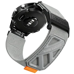 Versatile Nylon Loop Watch Strap - 22mm Band for Enhanced Comfort and Style (Gun Metal)
