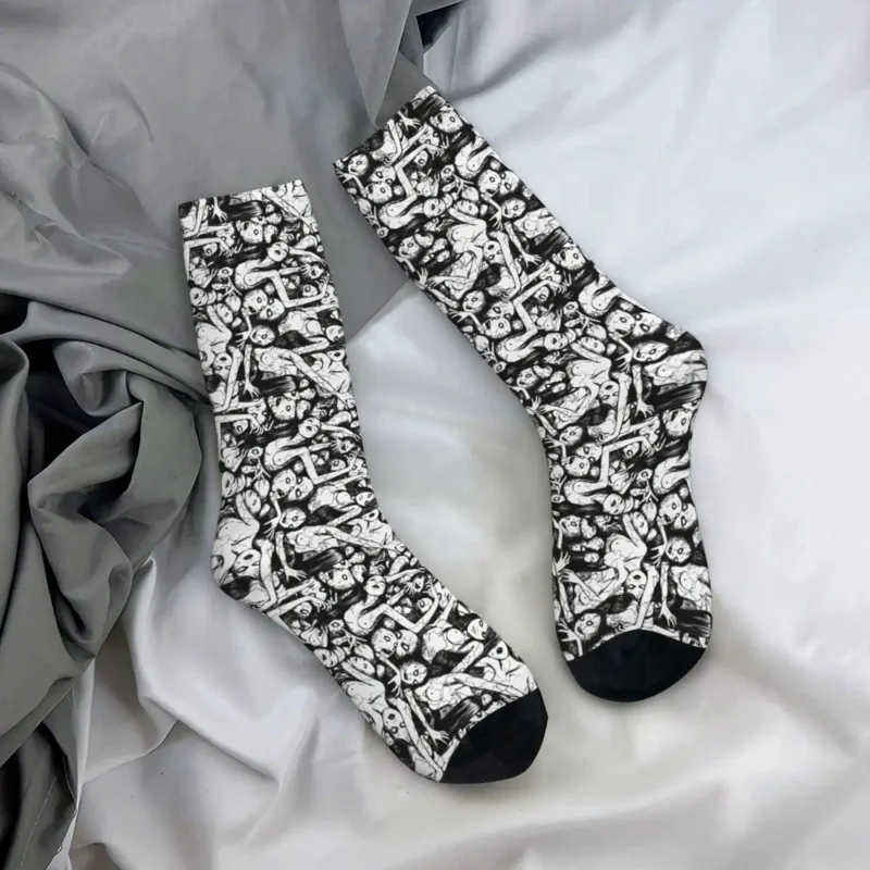 

New Men's Socks Crazy Tomie Junji Ito Horror Anime Manga Sock Halloween High Quality Women Socks Spring Summer Autumn Winter