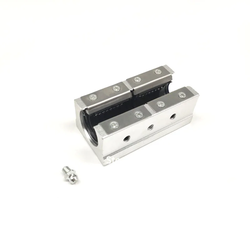2Pcs SBR20LUU 20mm Aluminum Block 20mm Linear Motion Ball Bearing Slide Match Use SBR20 Guide Rail