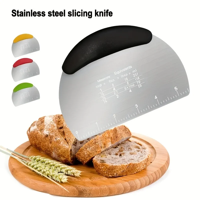 Stainless Steel Dough Scraper Dough Cutter Pastry Chopper Baking Tool Kitchen Small Tool Kitchen Accessories 1 Piece
