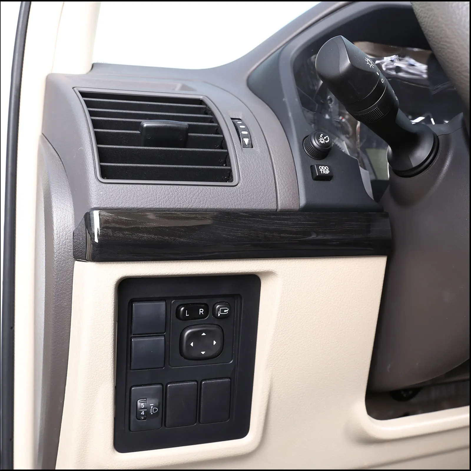 Premium ABS Dashboard Panel Trim Cover - Luxury Interior Decor for Toyota Land Cruiser Prado