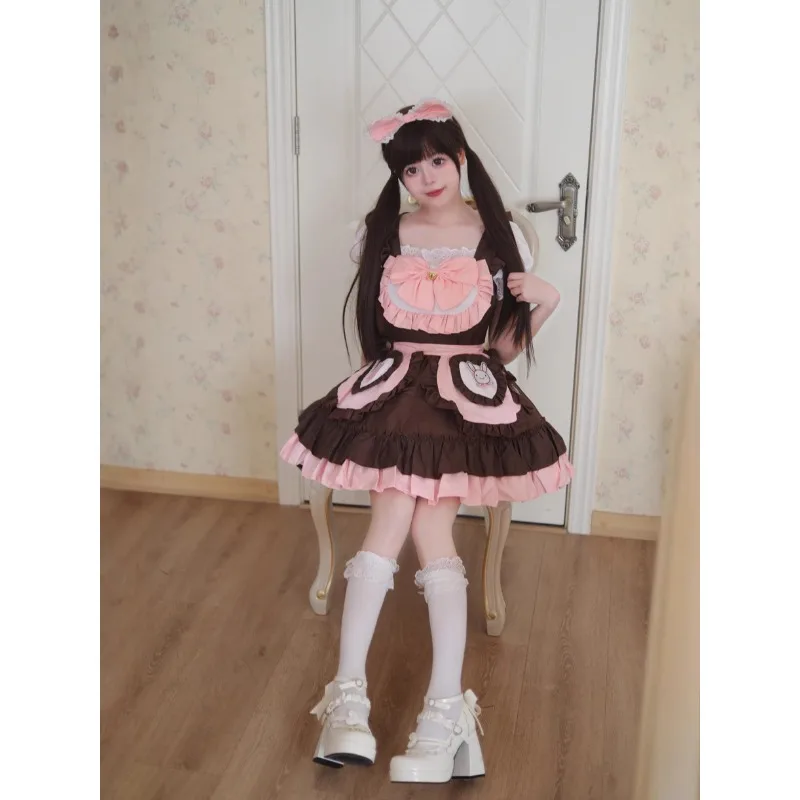 Halloween Cute Bunny Lolita Maid Cosplay Kleid für Damen, S-5XL 15 Halloween Cute Bunny Lolita Maid Cosplay Kleid für Damen, S-5XL 3