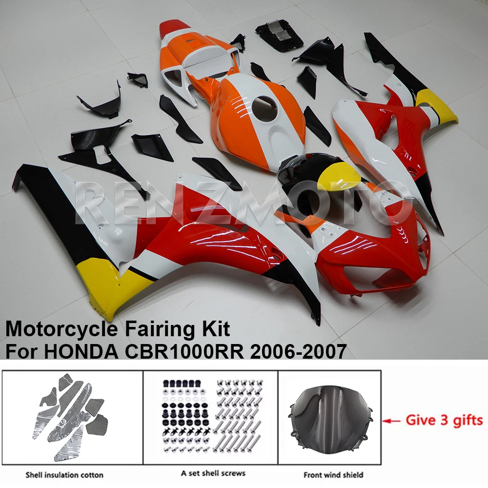 

Пластиковая защитная пластина для HONDA CBR1000RR 2006-2007, аксессуары, оболочка для мотоцикла, комплект кузова CBR 1000 RR, высококачественная искусственная кожа