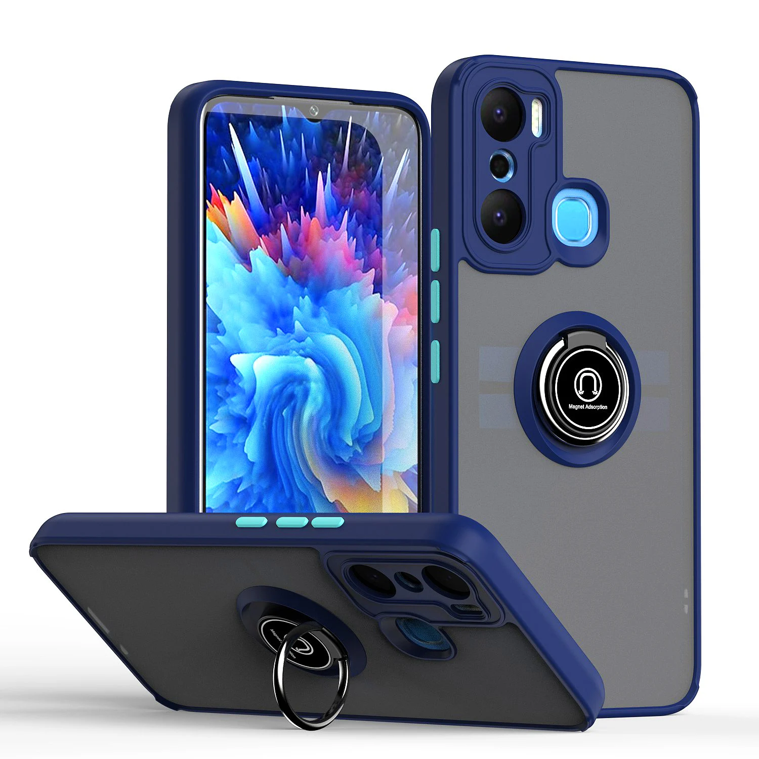 Custodia Morbida Per Infinix Hot 20 Play Magnetic Car Finger Ring Holder Case Cover Infinix Hot 30I Mobile Phone Fundas Hot 12I/Hot 11S