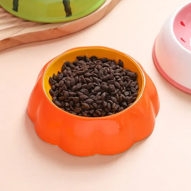4 cute designs pet ceramics bowl watermelon strawberry shape cat food bowl small dog colorful water suppliers cat bowl 5