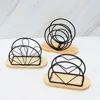 Napkin Holder, Countertop Napkin Organizer, Desktop Paper Dispenser with Wood Base, for Restaurants Cocktail Cookouts Bar Decor 4