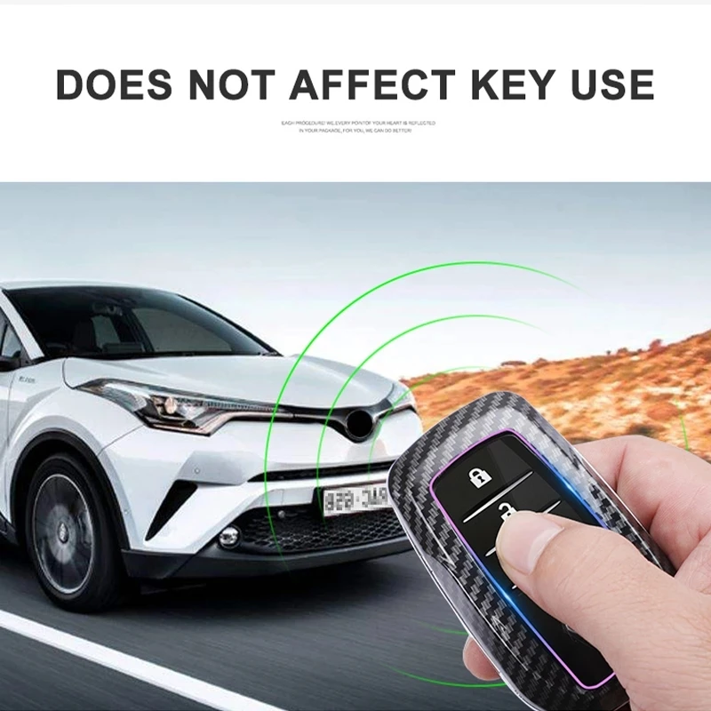 Custodia per chiave Auto a distanza in fibra di carbonio per Toyota CHR Prado Prius Camry Corolla RAV4 2018 2019 2020 2021 accessori Auto - Sb48adf4961c5436fb4bdf2e6e6e7eca4q