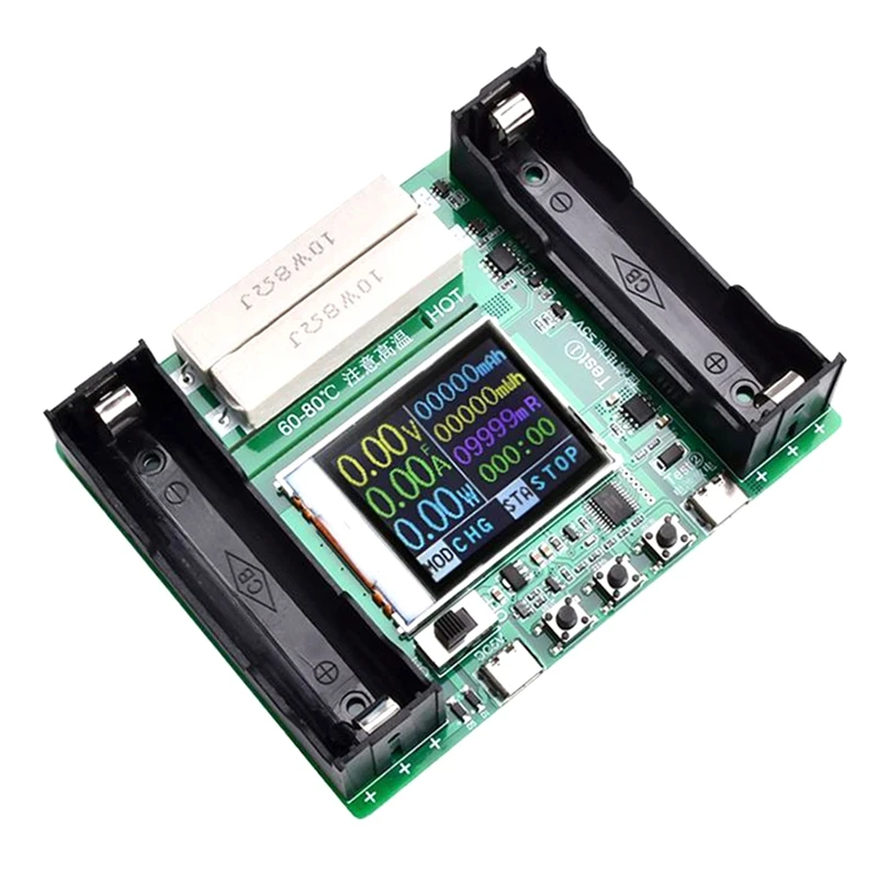 

1 Piece 18650 Lithium Battery Capacity Tester Module Mah Mwh Digital Battery Power Detector Module Battery Tester Type-C Module