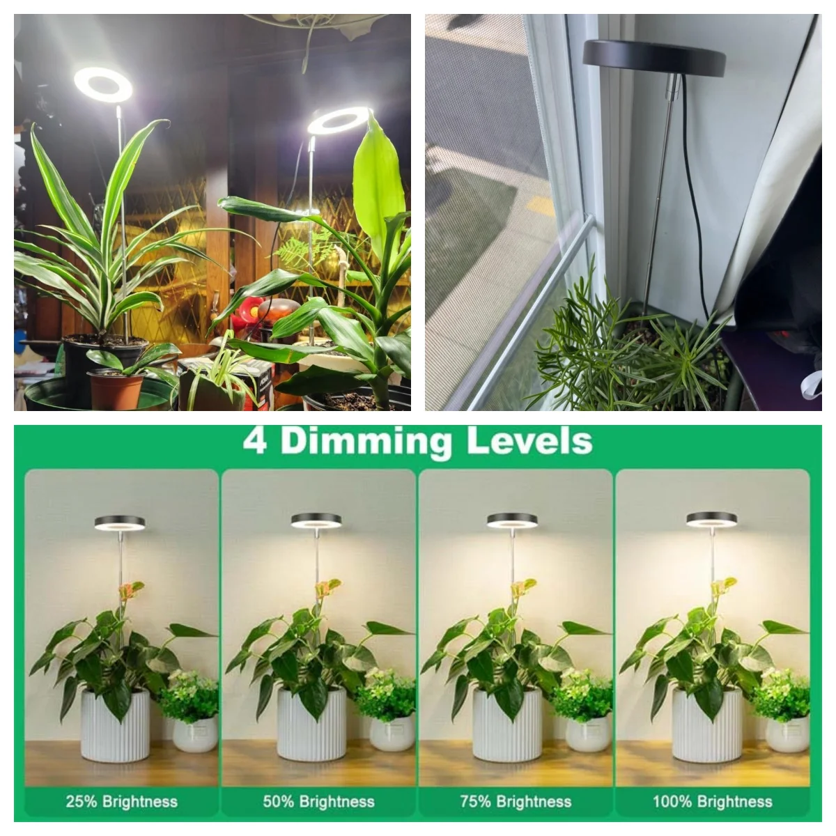 LED Grow Light Plant Grow Light LED Full Spectrum for Indoor Plants Height Adjustable Auto Timer 5V for Small Plants