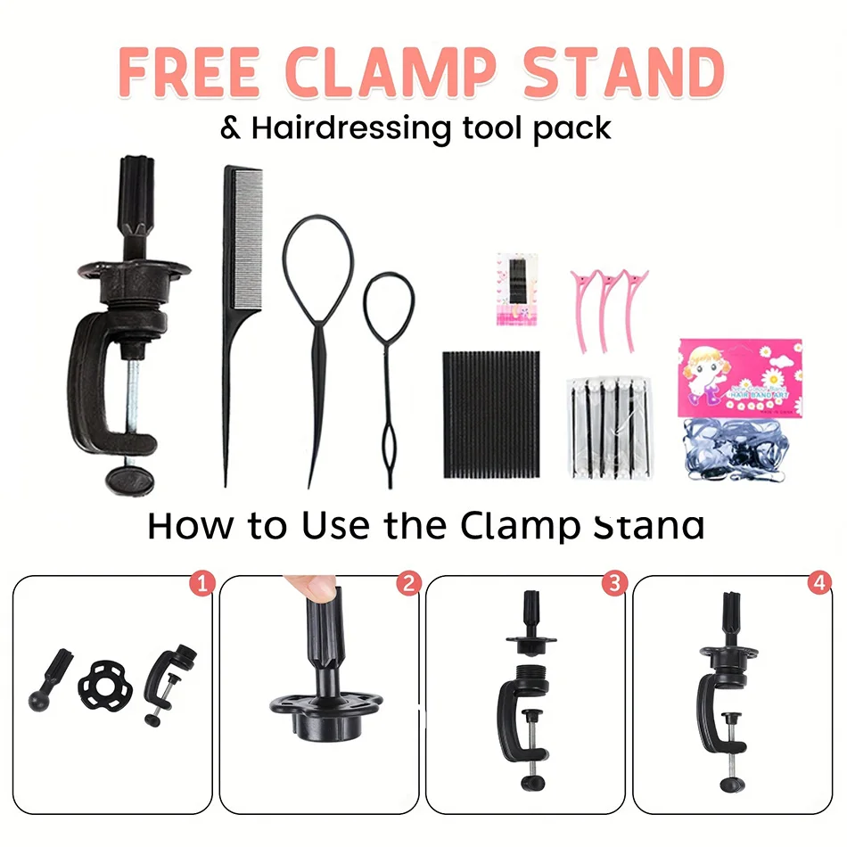 80% Real Human Hair Cosmetology Mannequin Head With 26'-28' Long Straight Blonde Hair For Hairdresser Training Head With Stand