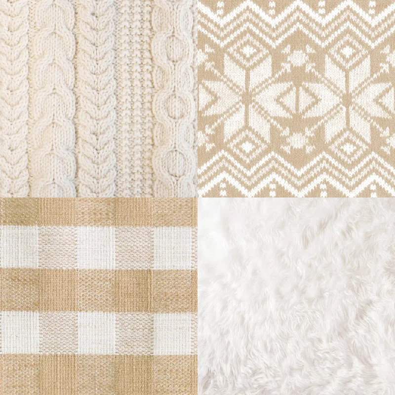 KLJUYP 24 sheets 6"X6" White Knitting Wool Scrapbook paper Scrapbooking patterned paper pack DIY craft Background paper