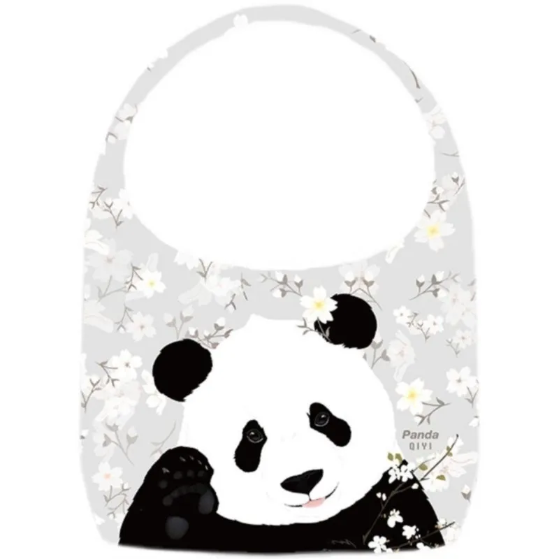 JIAERDI Sweet Cute Cartoon Panda Tote Bag Women Floral Print Large Capacity Shoulder Bags Ladies Casual Versatile Handbag 2025