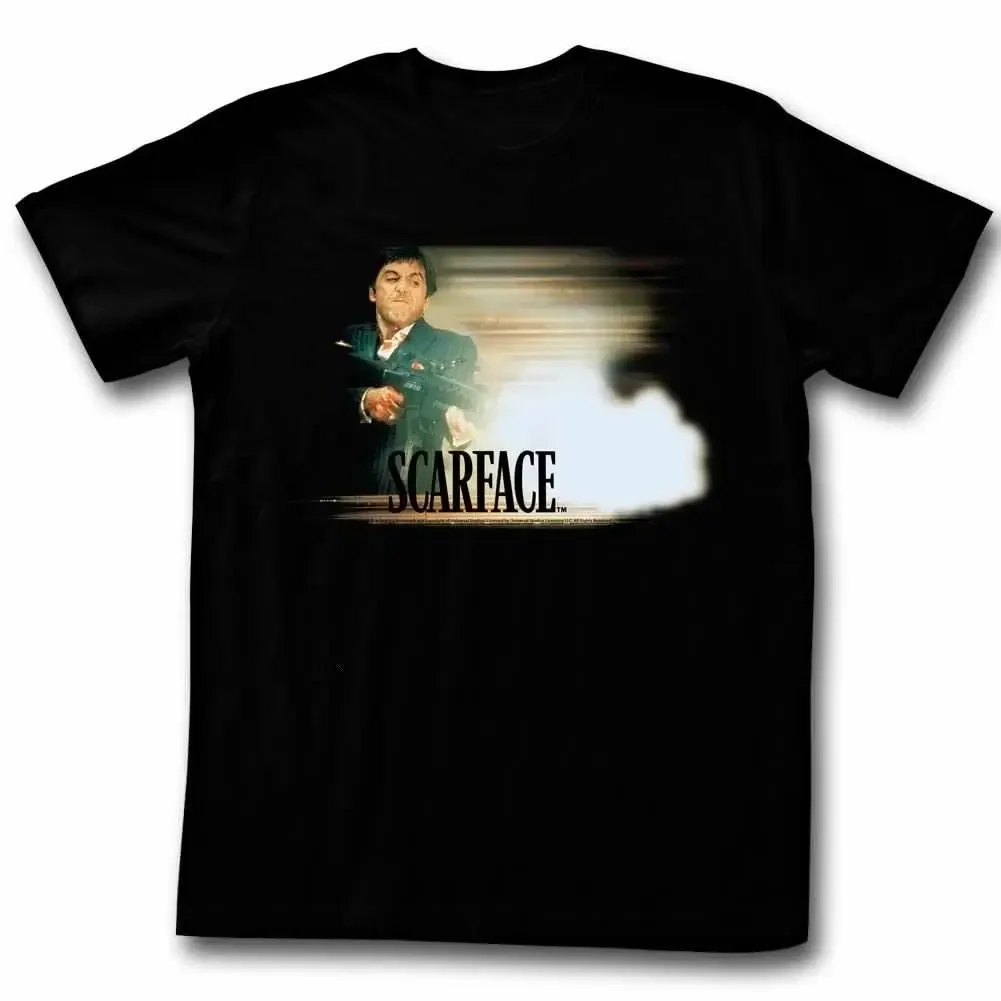 

Scarface Movie Tony Montana Licensed Adult T Shirt Funny Clothing Casual Short Sleeve T-Shirt Men High Quality Top Tees