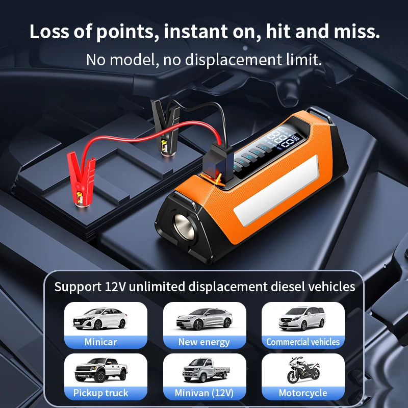 3000A/6000A Jump Starter 100000mAh Power Bank 4 In 1 Portable 12V Auto Starting Device Emergency Car Battery Starter PSOOO