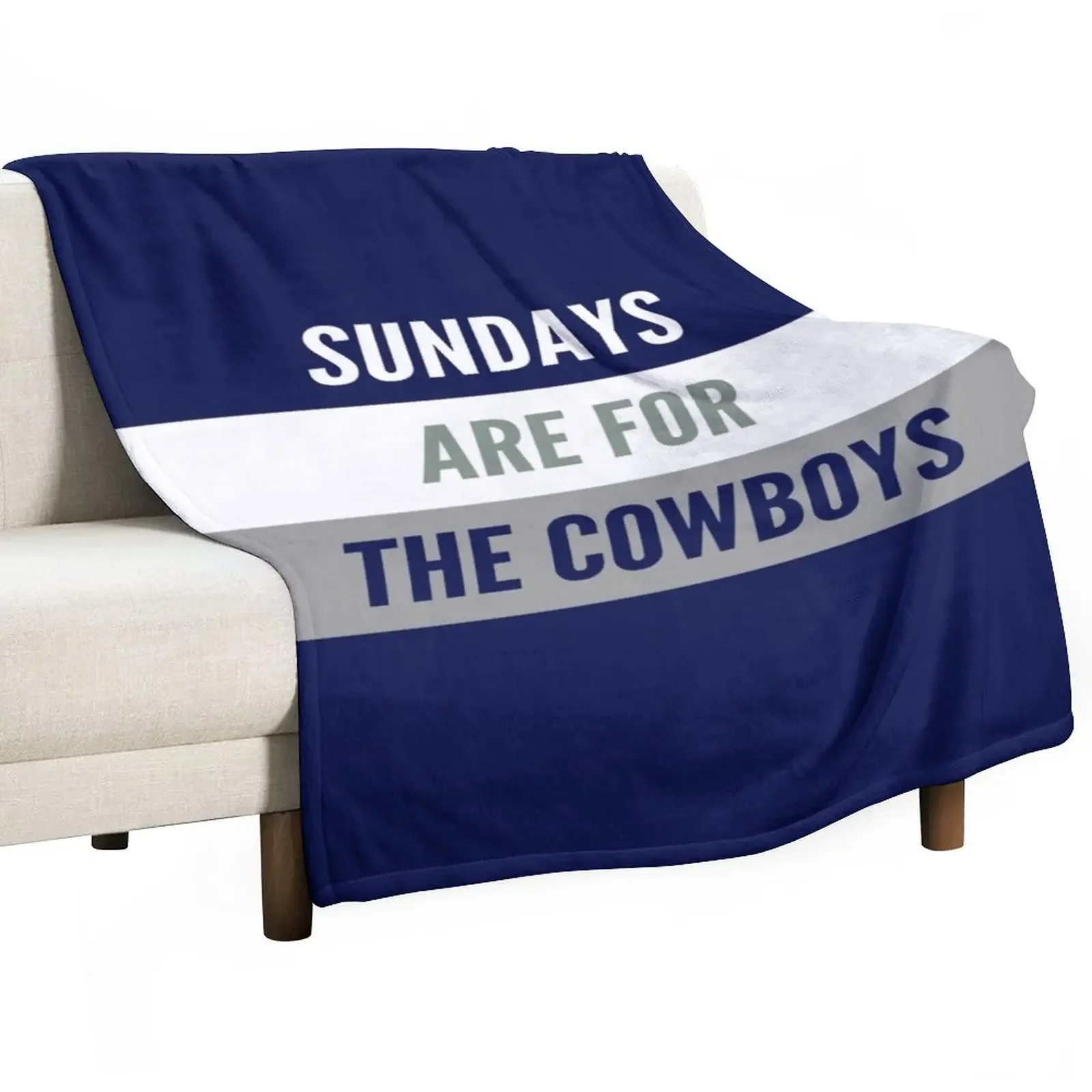 

SUNDAYS ARE FOR THE COWBOYS Throw Blanket Soft Plaid Custom Blankets