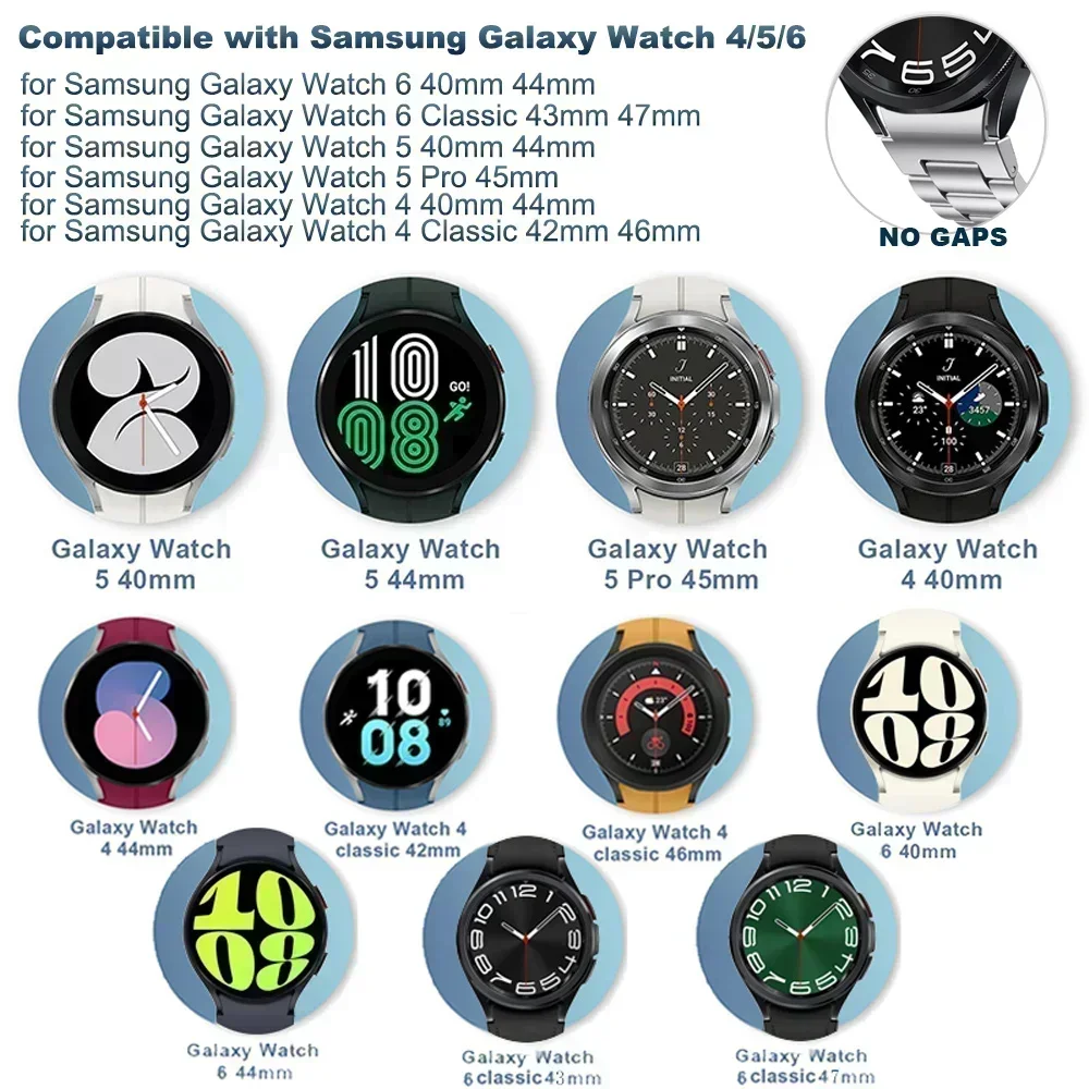 Silicone Magnetic Watch Band - 20mm, No Gaps Strap, Classic Style, Premium Bracelet