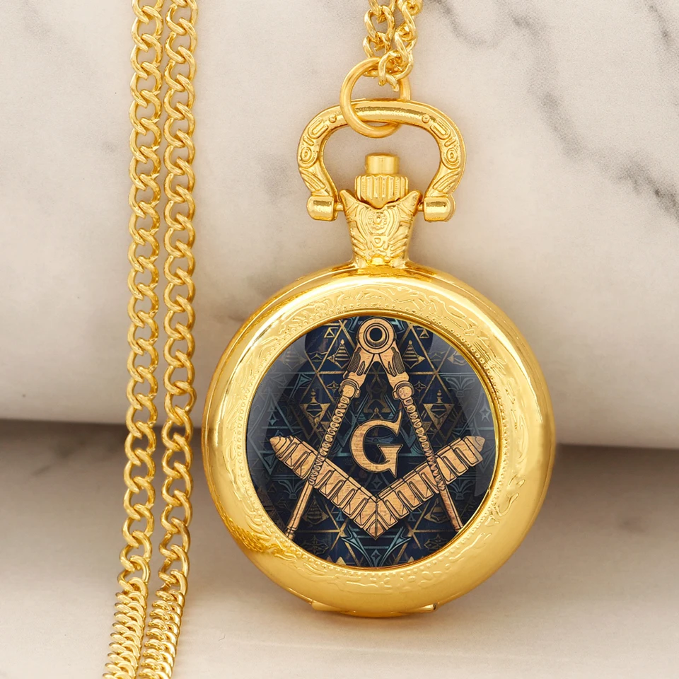 Fathers Orologi Massoneria Massonica In Bronzo, Quadrato Cromato E Bussola Orologio Tasca Perseo - Foto 6