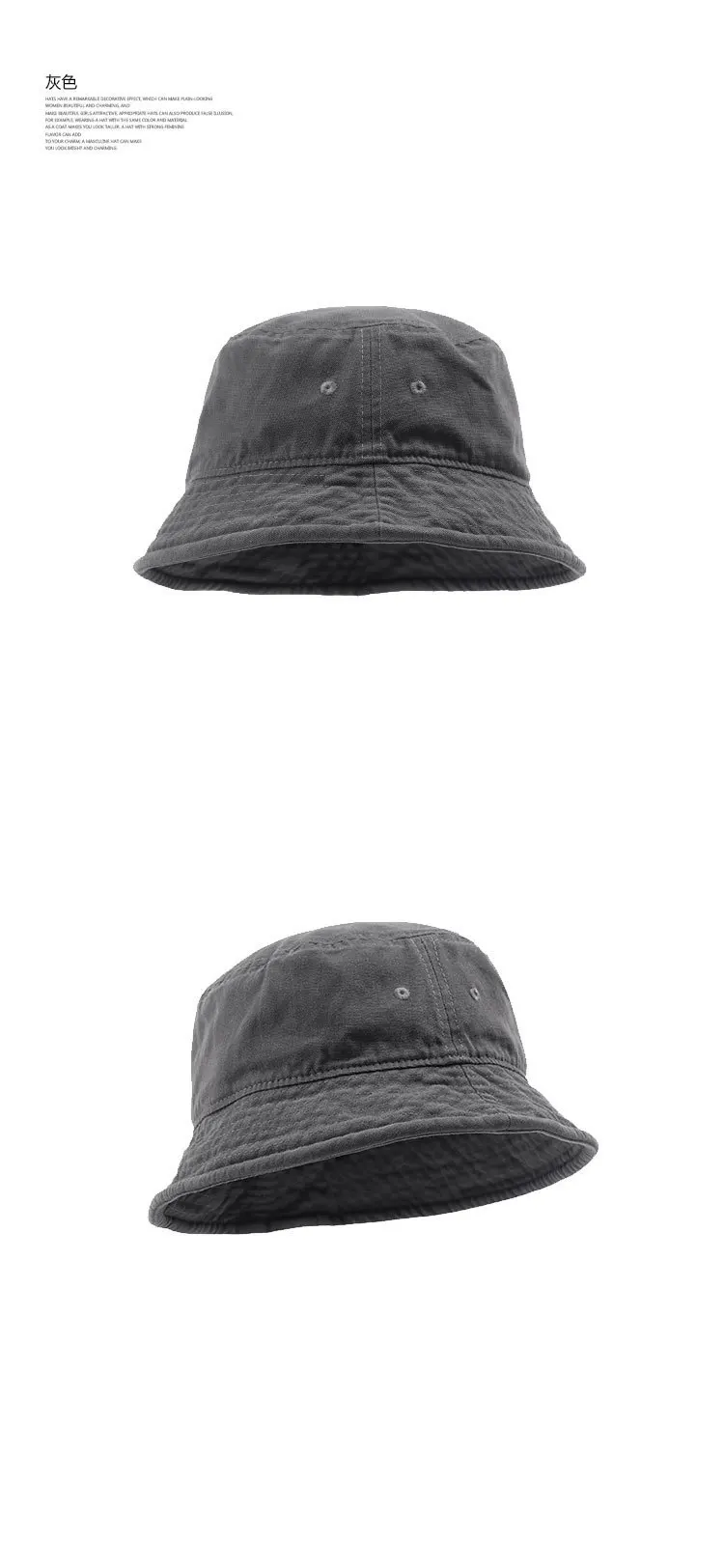 Fischerhüte mit großem Kopf für Damen und Herren, Panamahut, Panama-Sonnen-Angelhut, Fischermütze, hochwertiger Jeansstoff, 58–61 cm – Detail 12