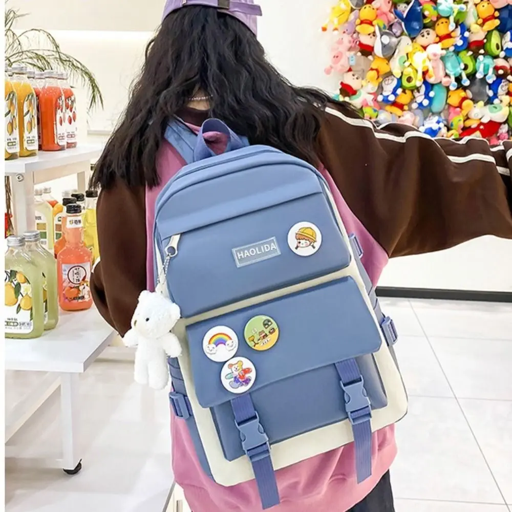 4Pcs/Set Large Capacity 4 in 1 Backpack Multifunction Casual Book Bag School Rucksack Breathable College Backpack Teenage 4
