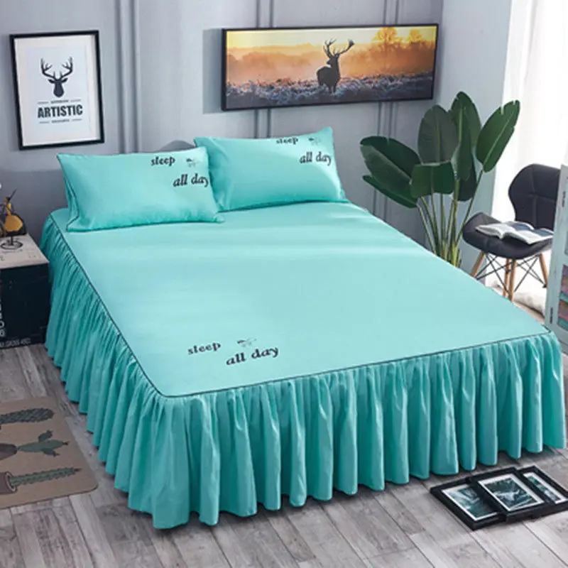 thumbnail image 1 of Protector de colchón para hotel Solid Home, funda de cama, sábana, falda de cama, colcha, funda de colchón antideslizante, ropa de cama, falda de cama, funda de almohada, 1 of 5